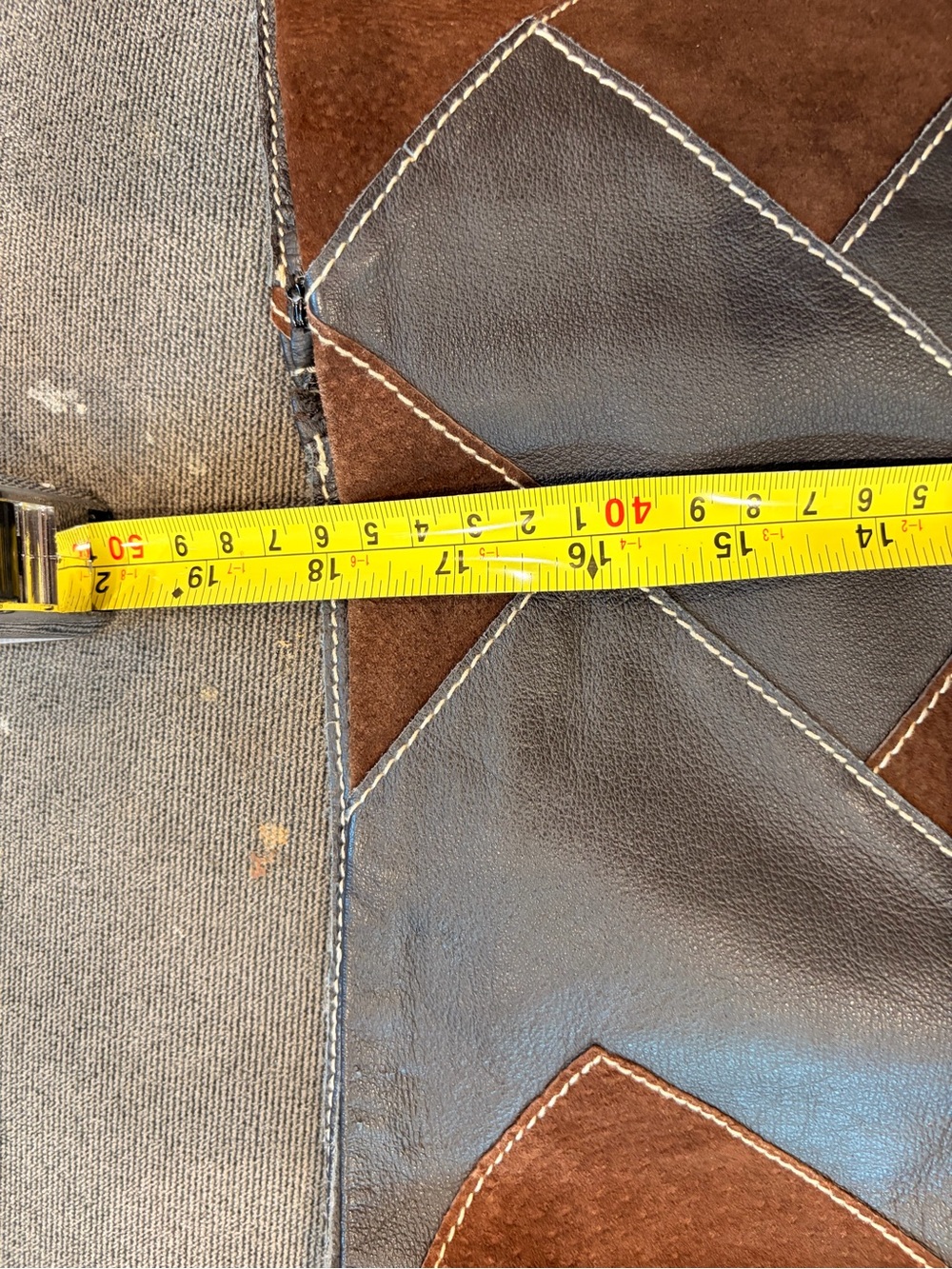 Laundry Leather and Suede Parchwork Mini Skirt - Picture 7 of 9